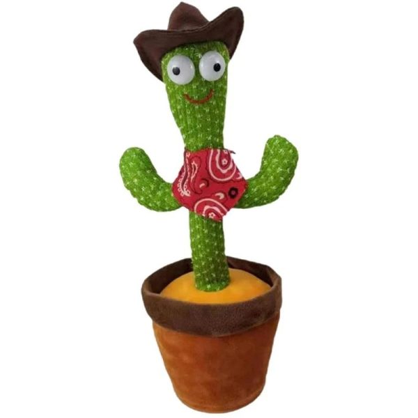 Interactive Dancing Cactus Toy – Singing, Talking, Voice Recording Plush with USB Rechargeable Function – Fun Educational Gift for Babies and Kids (Ages 6 Months & Up) - Rechargeable & With Box